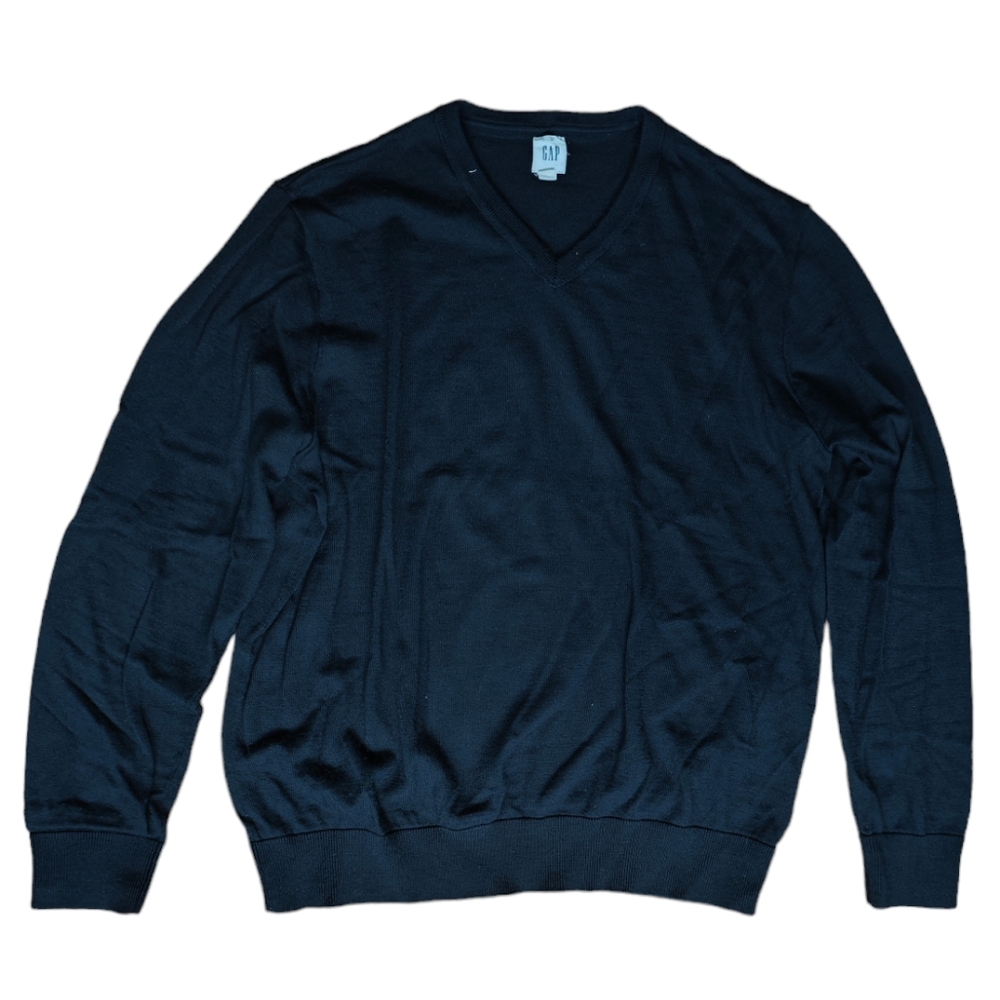 Gap Men's V-Neck Sweater Black Size XL